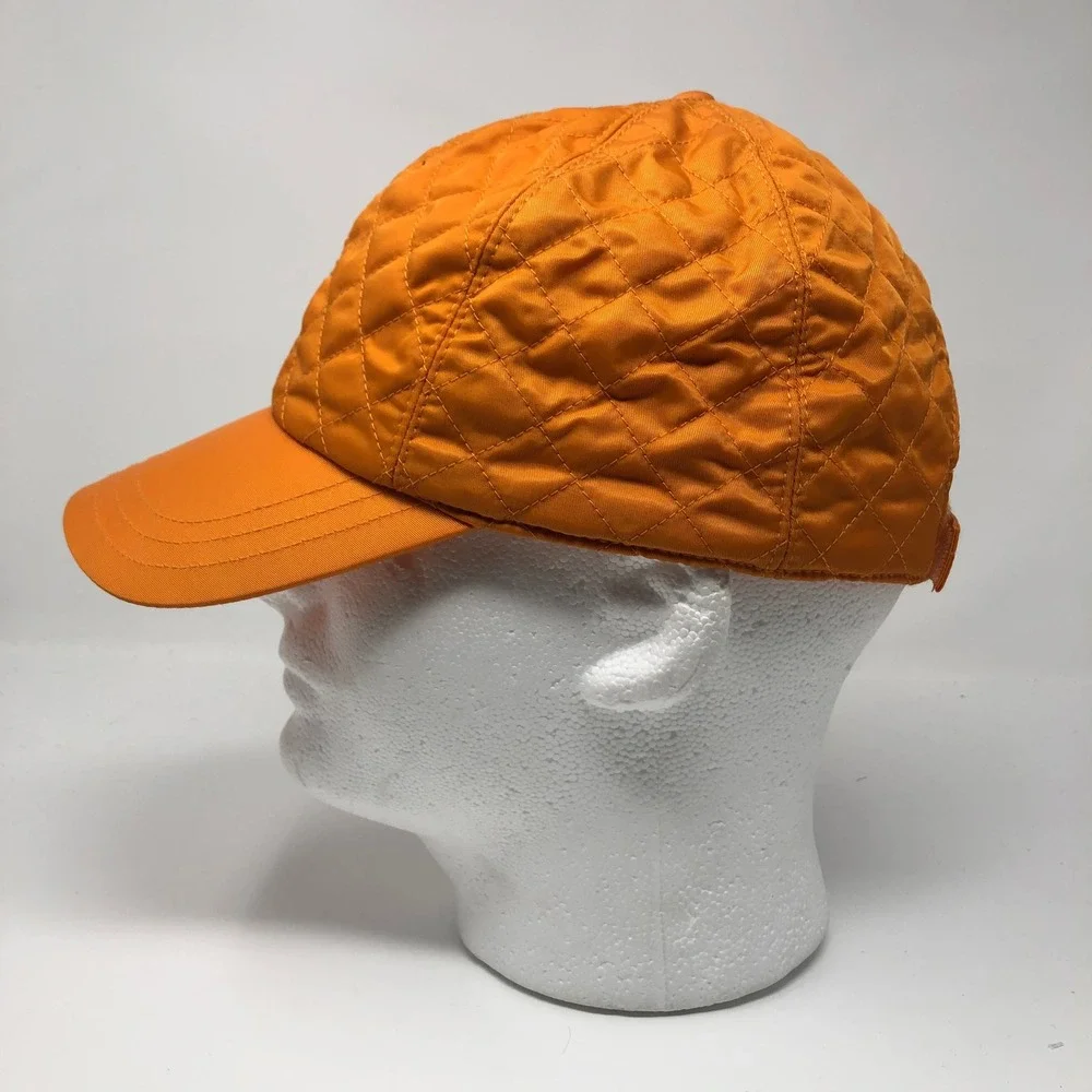 Betmar New York Quilted Orange Baseball Cap Adjustable Hook and‎ Loop Closure
